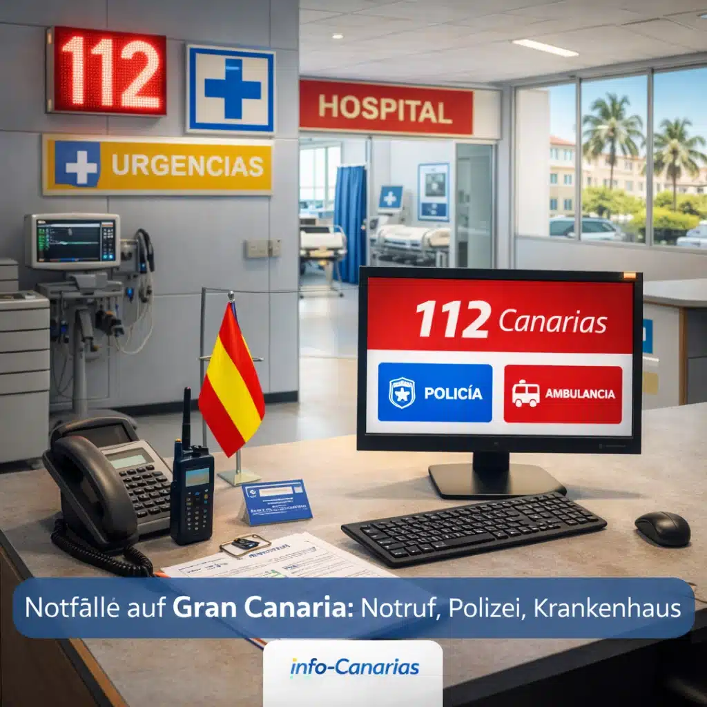 Notfälle auf Gran Canaria Notruf, Polizei, Krankenhaus